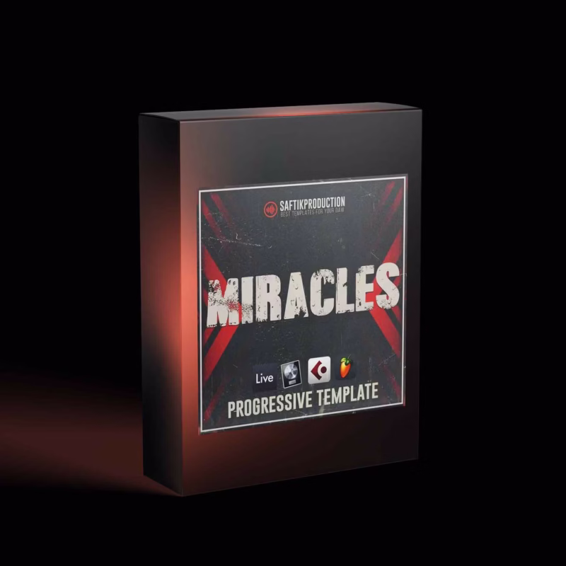 Miracles - Progressive Template cover image for Ableton Live, Logic Pro X, Cubase, and FL Studio. Progressive music template for music producers and DJs.