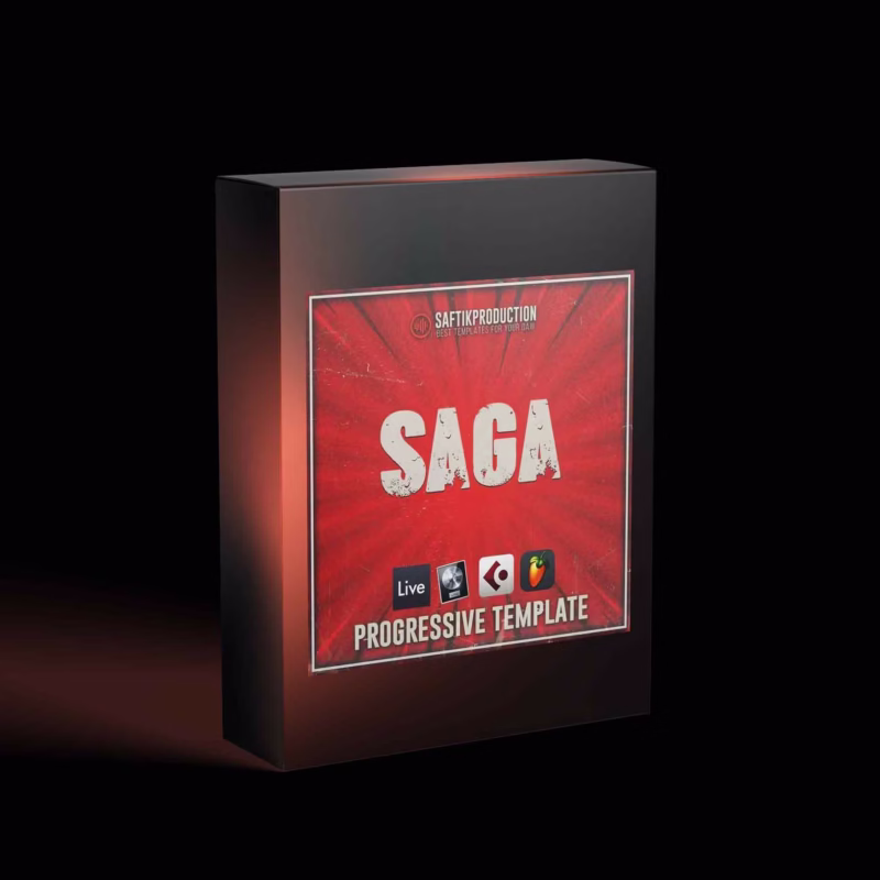 Saga Progressive Template - Professional music production template for Ableton Live, Logic Pro X, Cubase, and FL Studio featuring progressive house elements